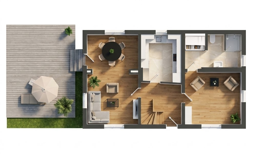 Einfamilienhaus mit Pool | West-Terrasse | Fußbodenheizung | Nebengebäude – Krostitz – Vorschaubild 26
