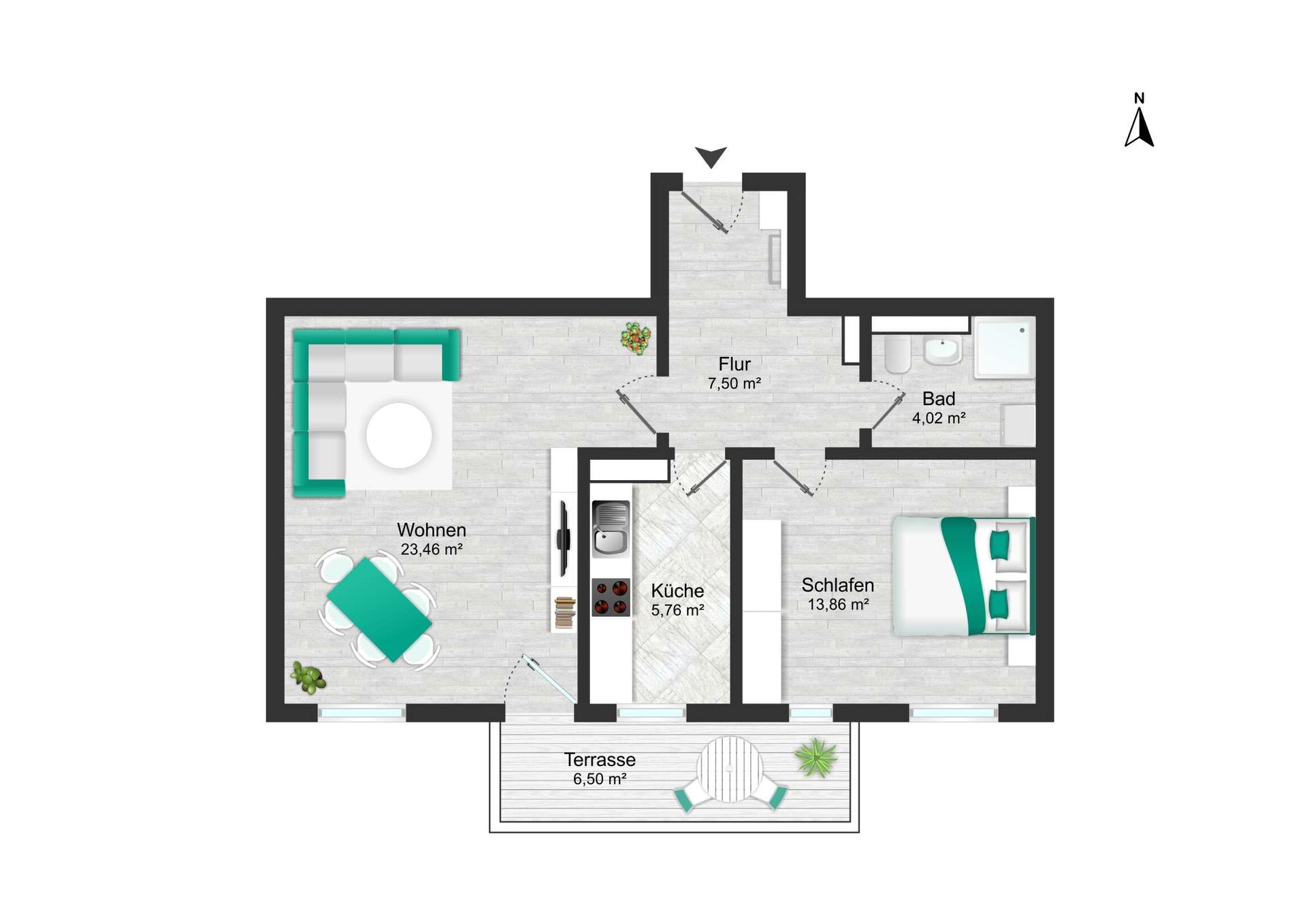 Ihr neues Zuhause: 2-Zimmer I Einbauküche I Balkon I Aufzug I Tiefgaragenstellplatz I Fernwärme – Leipzig – Vorschaubild 23