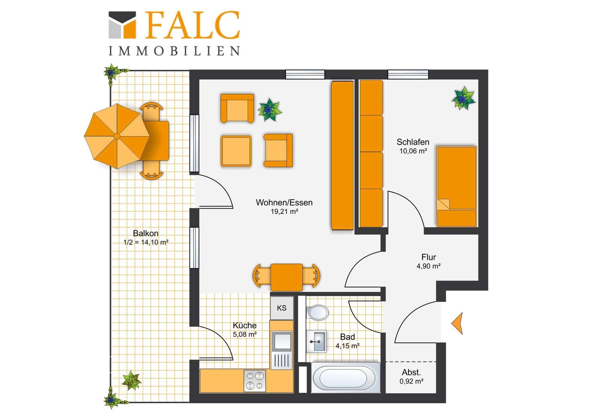2-Zimmer-Wohnung mit 14 m² Balkon und TG-Stellplatz in Trudering – München – Vorschaubild 13