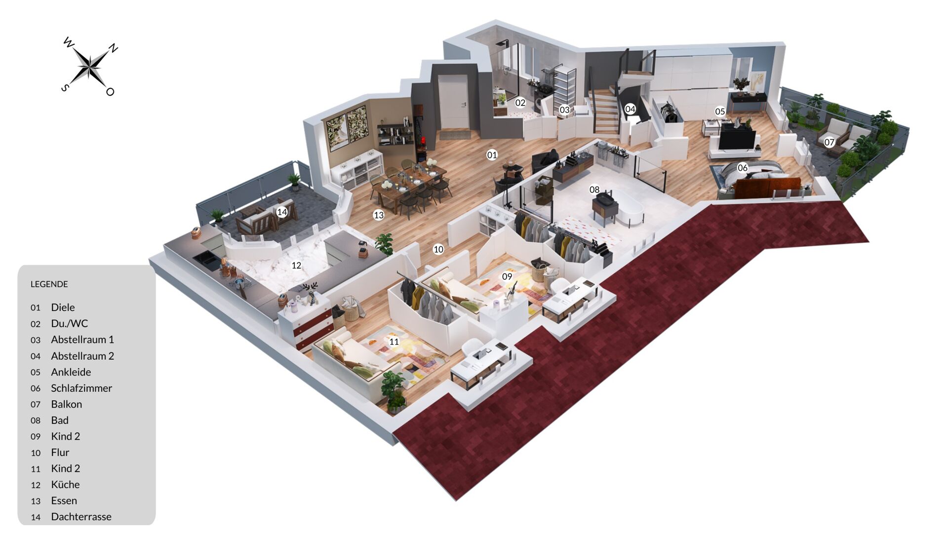 Exklusive Dachterrassenwohnung in begehrter Lage von München-Laim – München / Laim – Vorschaubild 18