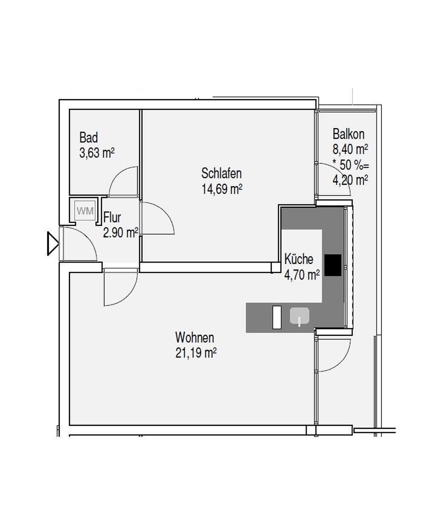 2-Zimmer ETW mit Balkon, Erstbezug nach Sanierung, inkl. TG-Stellplatz, ohne Courtage – Hamburg – Vorschaubild 14