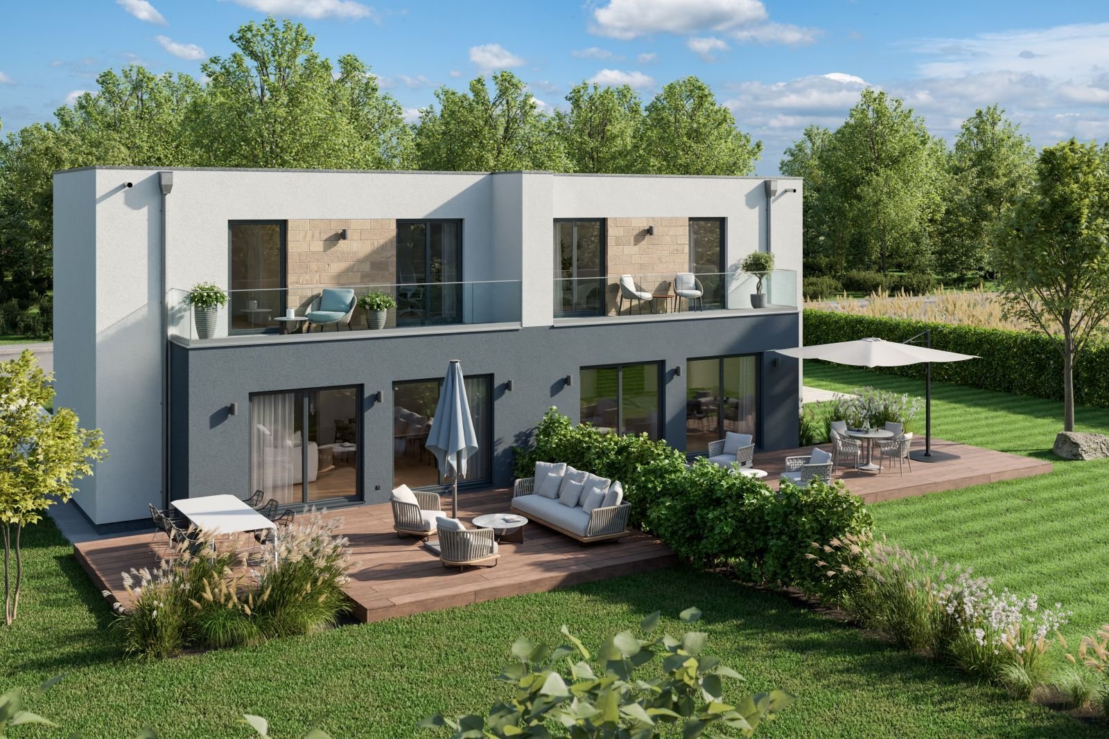 **Zeitlos schön: Moderne Doppelhaushälfte links mit klarer Architektur mit Klinkeraktion!** – Hamburg – Vorschaubild 3