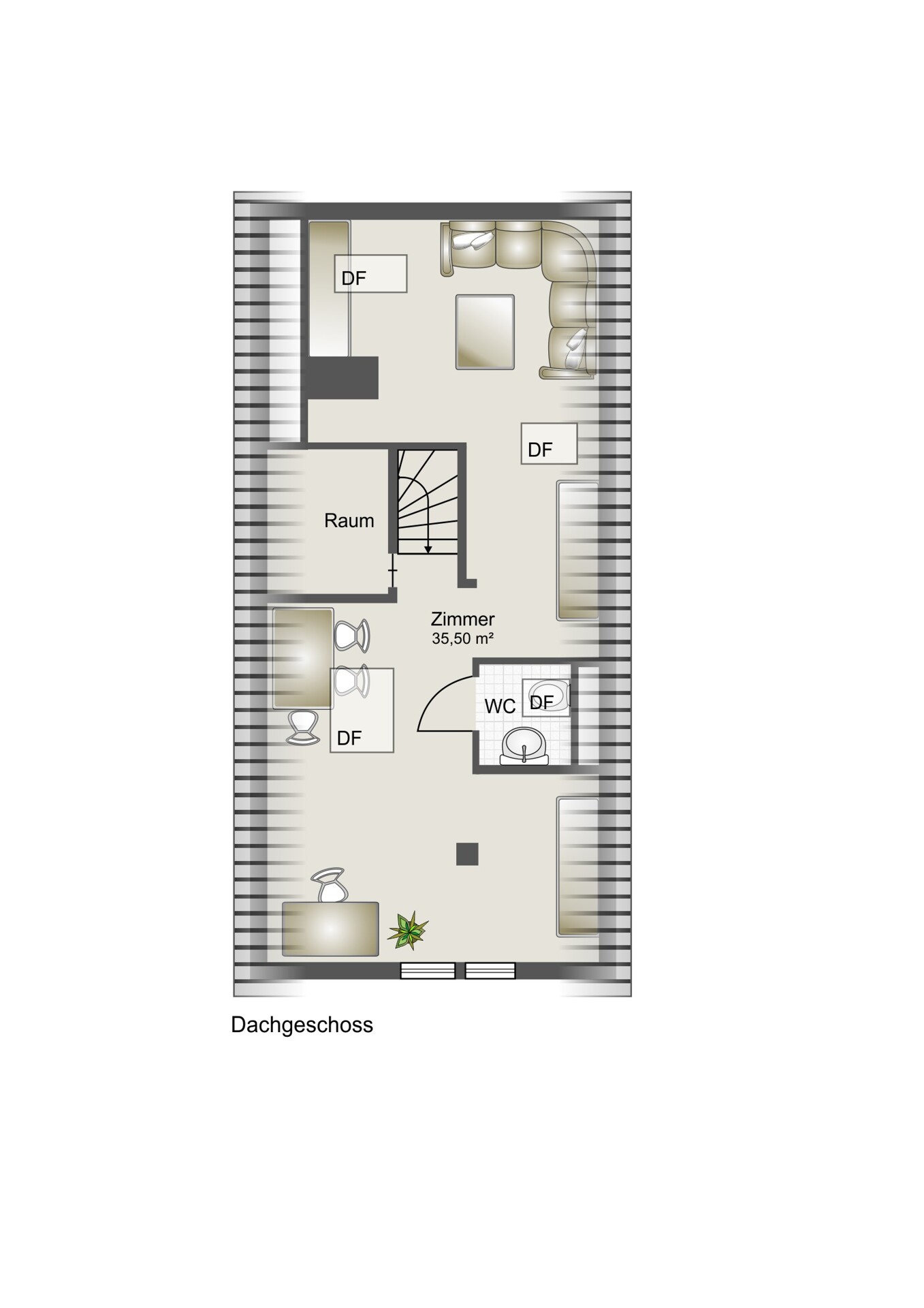 Charmante 3 Zi. DG ETW + ausgebaute Bühne - in 3-Familienhaus - Raum für Ihre Modernisierungsideen – Heilbronn – Vorschaubild 24