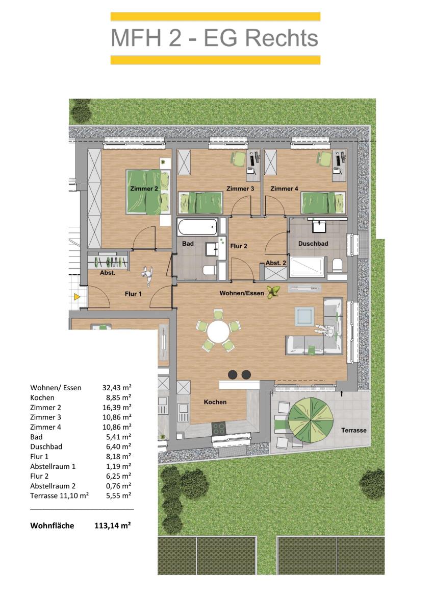 Moderne helle Wohnung mit Garten im KFW 40 Energiesparhaus in Top Wohnlage Trier – Trier – Vorschaubild 11