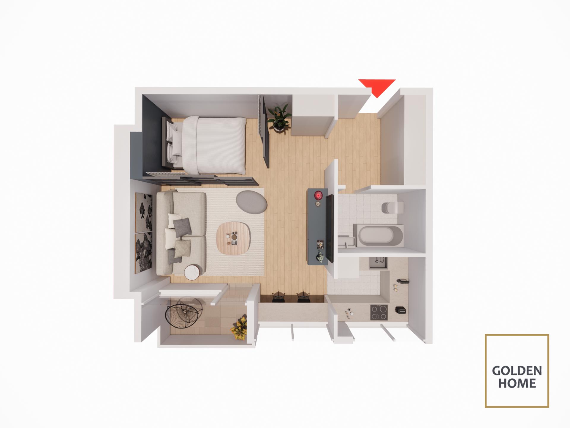 Kompakt & hell: 1-Zimmer-Wohnung mit Balkon und Charme