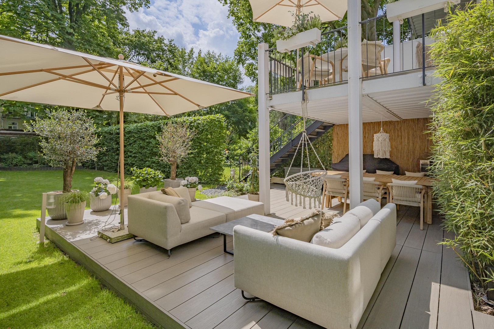 Rarität: Luxussanierter Altbau mit Traumgarten, 3 Terrassen & absoluter Ruhe – Hamburg – Vorschaubild 9