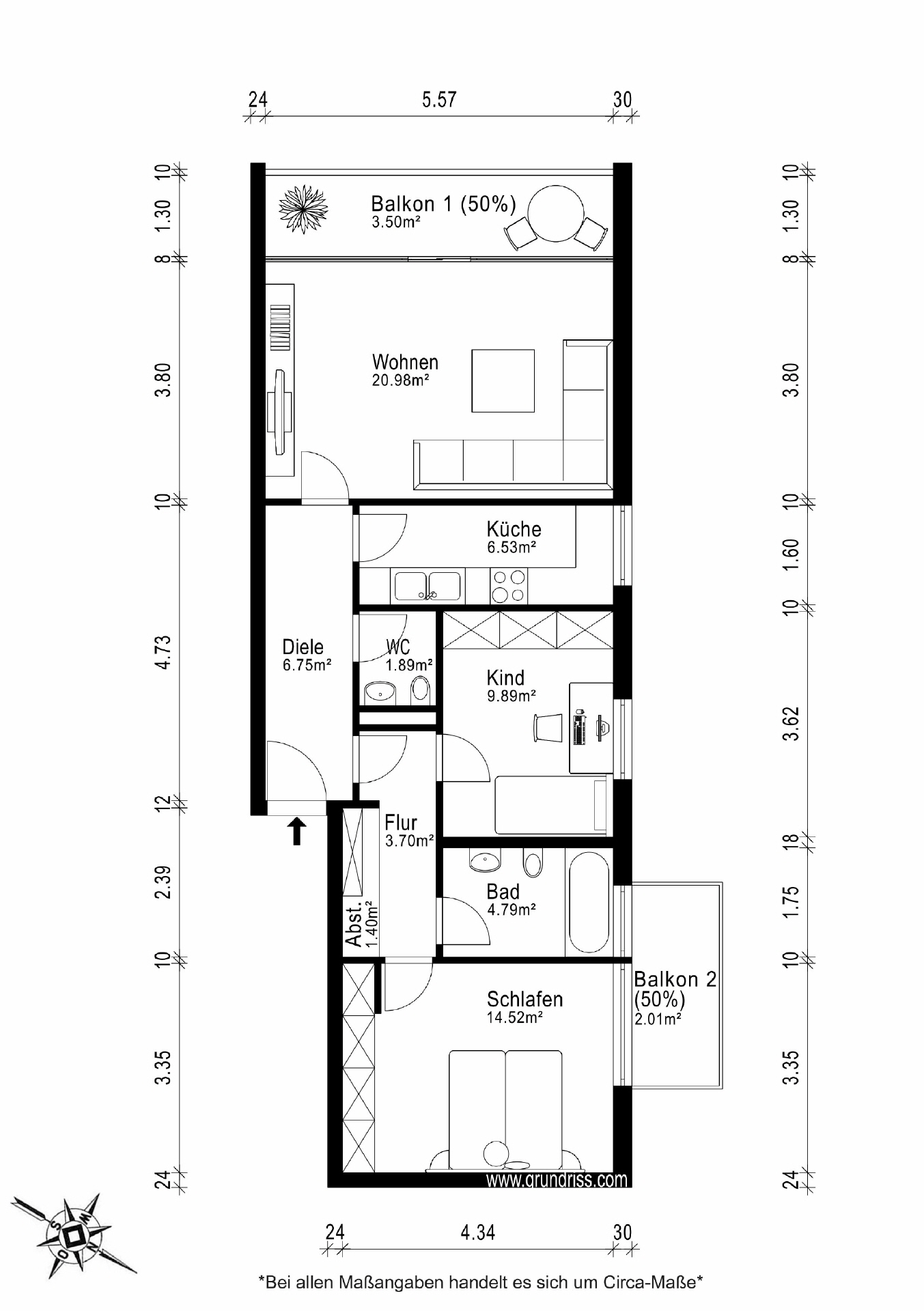 AIGNER- 3-Zimmer-Wohnung in Obersendling mit charmantem Grünblick und Wohlfühlfaktor – München – Vorschaubild 9