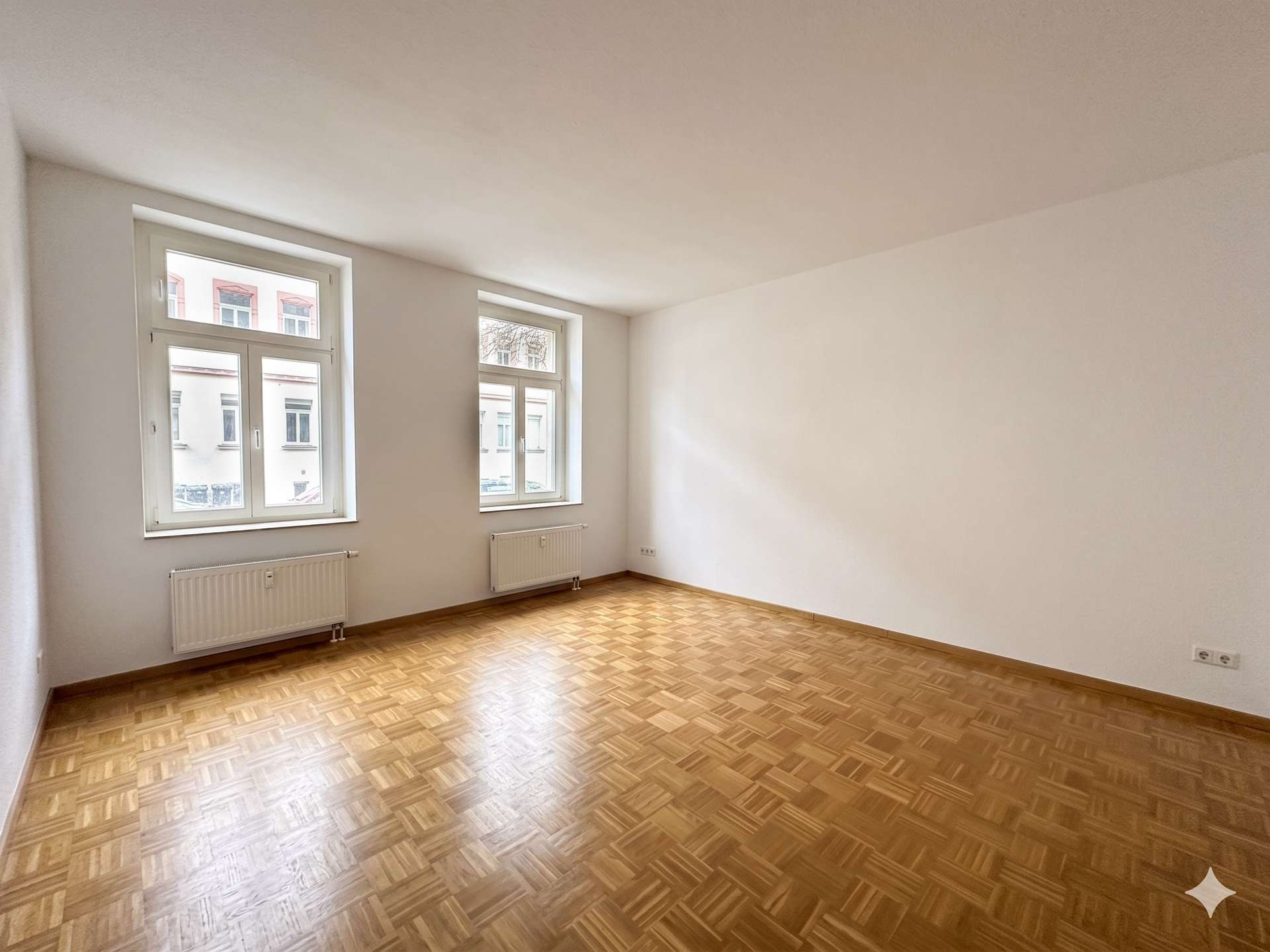 Leipzig-Gohlis: Balkon zum begrünten Innenhof | Mosaik-Parkett | separate Küche – Leipzig – Vorschaubild 8