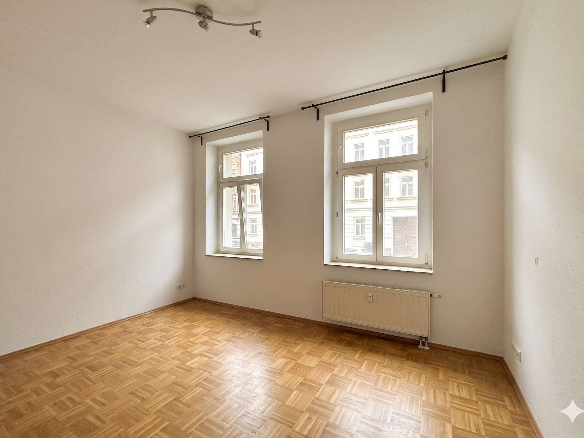 Leipzig-Gohlis: Balkon zum begrünten Innenhof | Mosaik-Parkett | separate Küche – Leipzig – Vorschaubild 9
