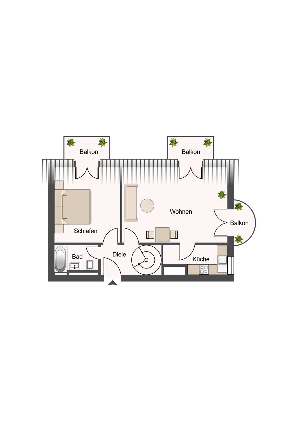 3-Raum-Maisonette | 3 Balkone | Tiefgarage | Ruhige Lage – Leipzig – Vorschaubild 13