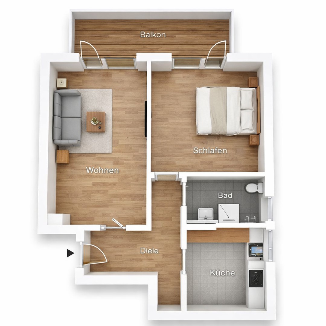 Frisch modernisierte 2-Zimmer-Wohnung mit Südbalkon – provisionsfrei im Herzen von Nippes – Köln – Vorschaubild 18