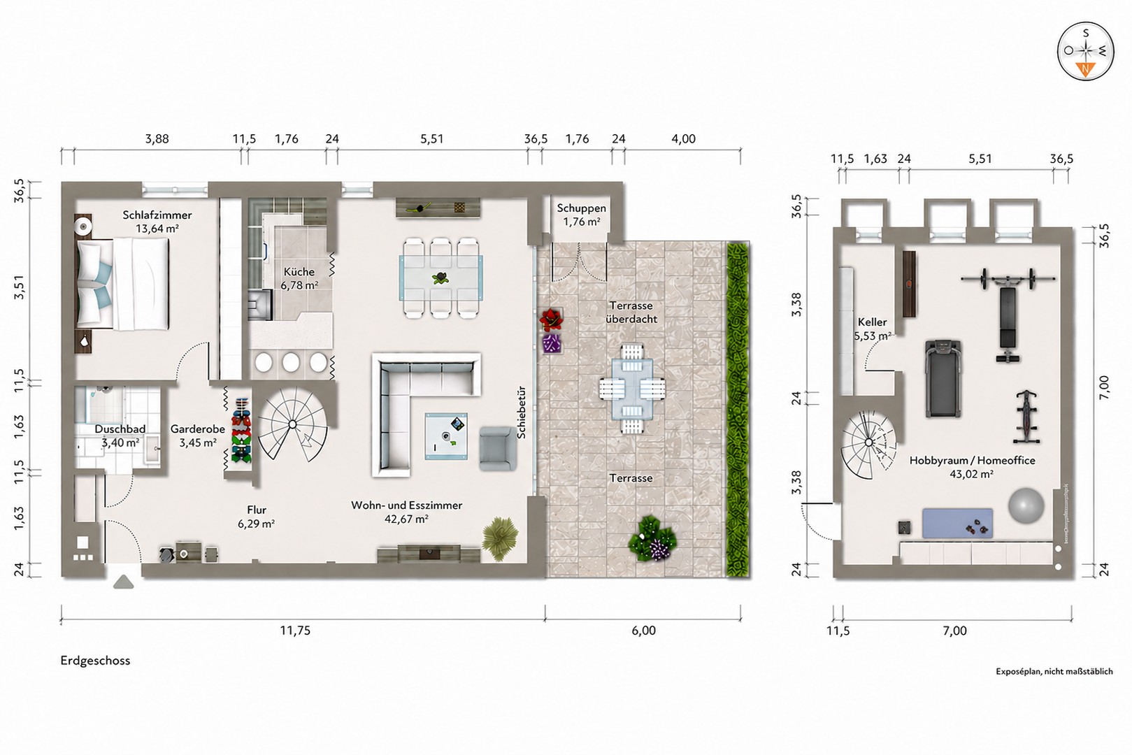 Haus-im-Haus-Charakter mit 30 m² Terrasse in ruhiger Lage in Hamburg-Bramfeld – Hamburg – Vorschaubild 10