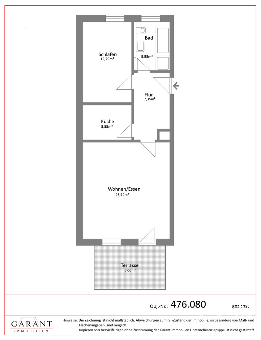Erdgeschoss-Wohnung mit Terrasse und Tiefgaragen-Stellplatz in Leipzig-Leutzsch – Leipzig – Vorschaubild 13