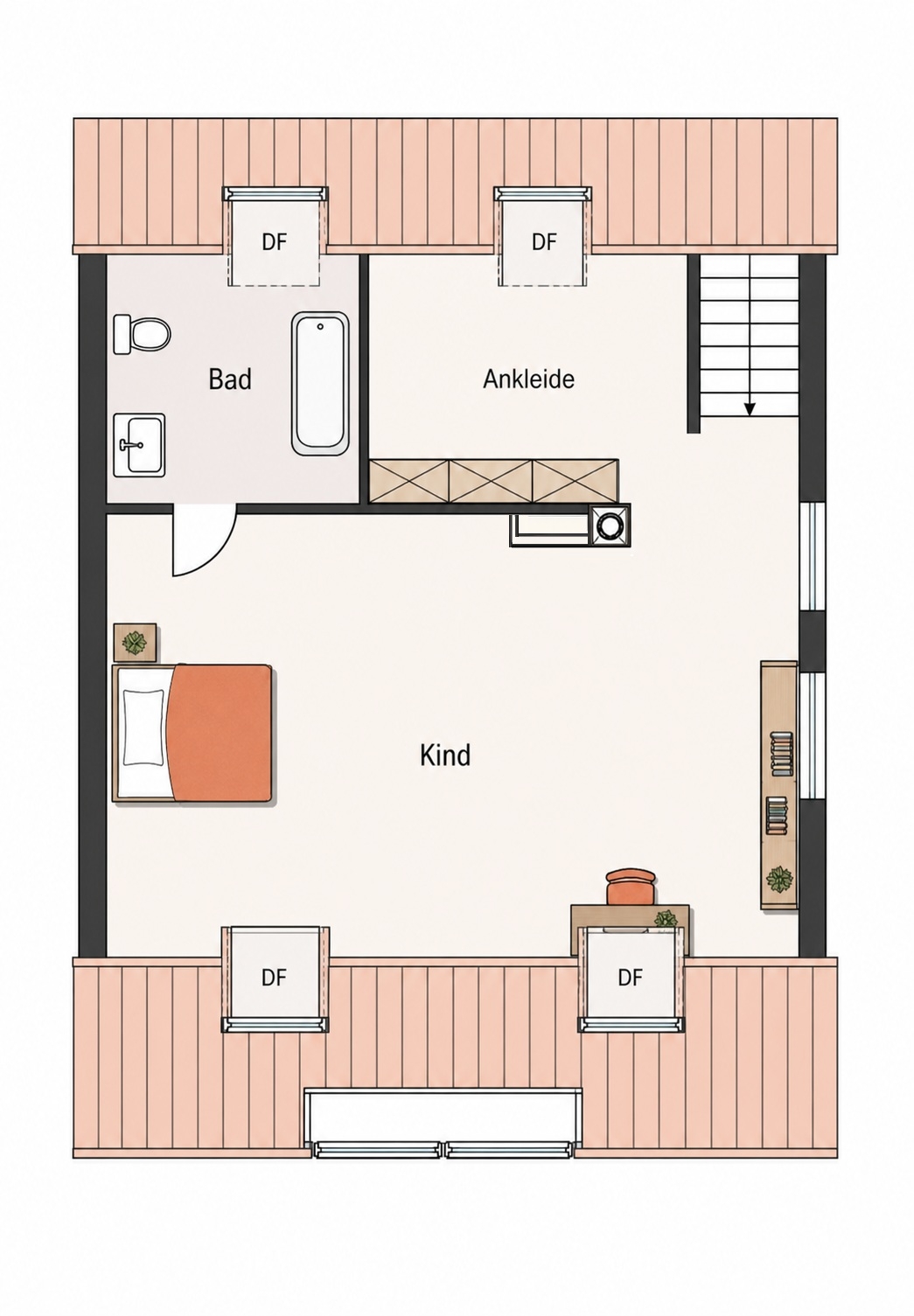 Mit 3D und ROOMTOUR: Moderne Maisonettewohnung mit großer Dachterrasse – für den Landeanflug Ihrer Freunde – Köln – Vorschaubild 13