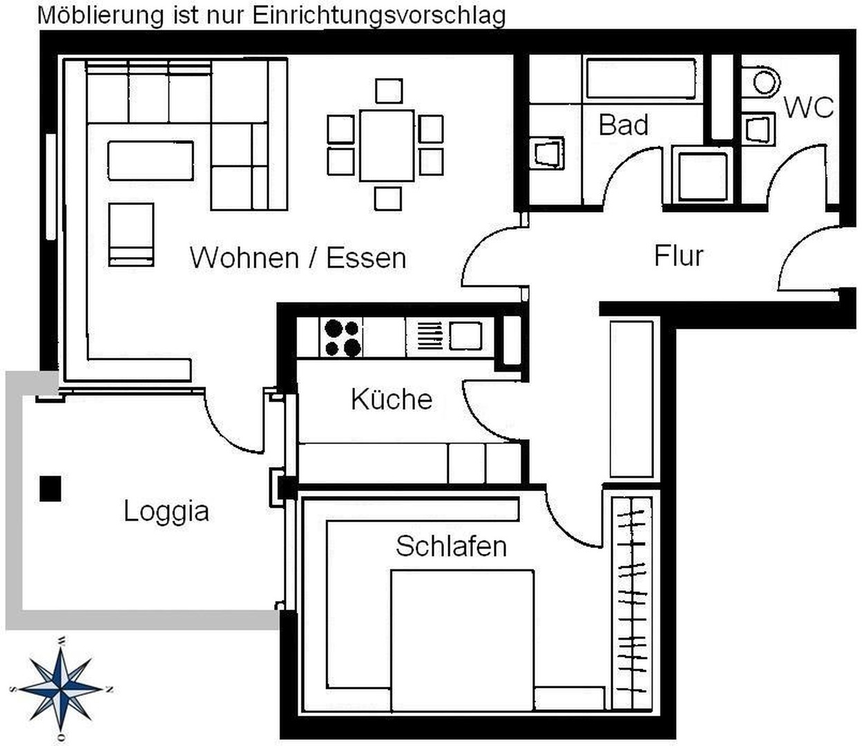 Attraktive bequeme 2-Z.-Wohnung mit großem Balkon und Tiefgarage – Essen – Vorschaubild 33