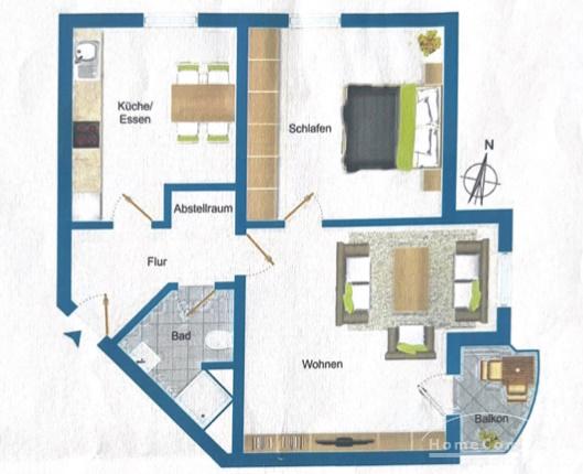 26133 HomeCompany Dresden Möbliert/Furnished 2-Zimmer Apartment mit Balkon Nähe Elbepark! max. 2 Personen – Dresden – Vorschaubild 16