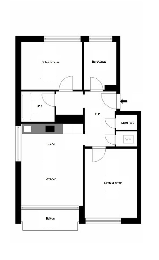 Moderne 3,5-Zimmer ETW, Erstbezug nach Sanierung, Gäste-WC, ohne Courtage – Hamburg – Vorschaubild 15