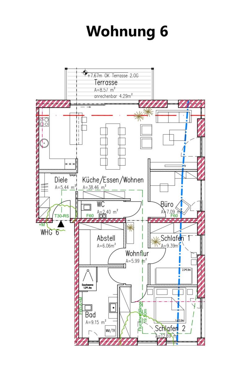 Helle altersgerechte Wohnung im KFW 40 Energiesparhaus Nähe Porta Nigra – an den Krankenhäusern – Trier – Bild 1 von 11