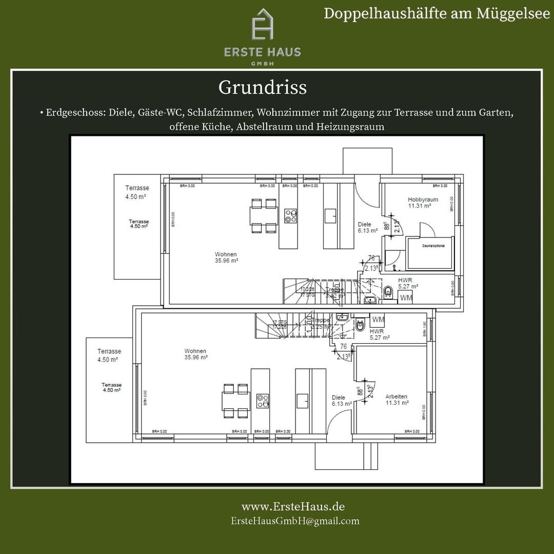Doppelhaushälfte 150 m², 4 SZ, A+, Dachterrasse – provisionsfrei – Berlin – Vorschaubild 4