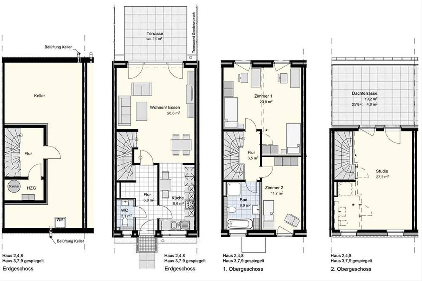 Modernes Reihenhaus in Wentorf - Mit Terrasse / Dachterrasse / Keller / Fußbodenheizung – Wentorf bei Hamburg – Vorschaubild 7