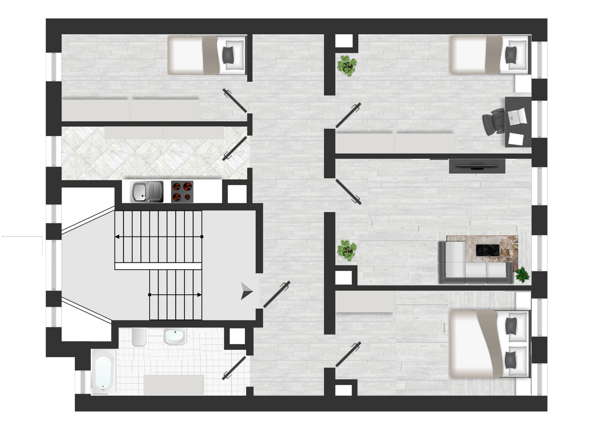 Helle geräumige 4 Zimmer Wohnung | Balkon | Einbauküche | Tageslichtbad | WG-geeignet – Leipzig – Vorschaubild 13