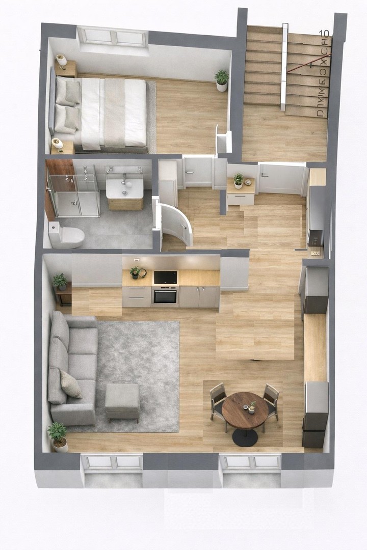 Exklusiv möbliert im Kunibertsviertel: kernsaniertes City-Apartment nahe Dom und Rhein – Köln – Vorschaubild 11