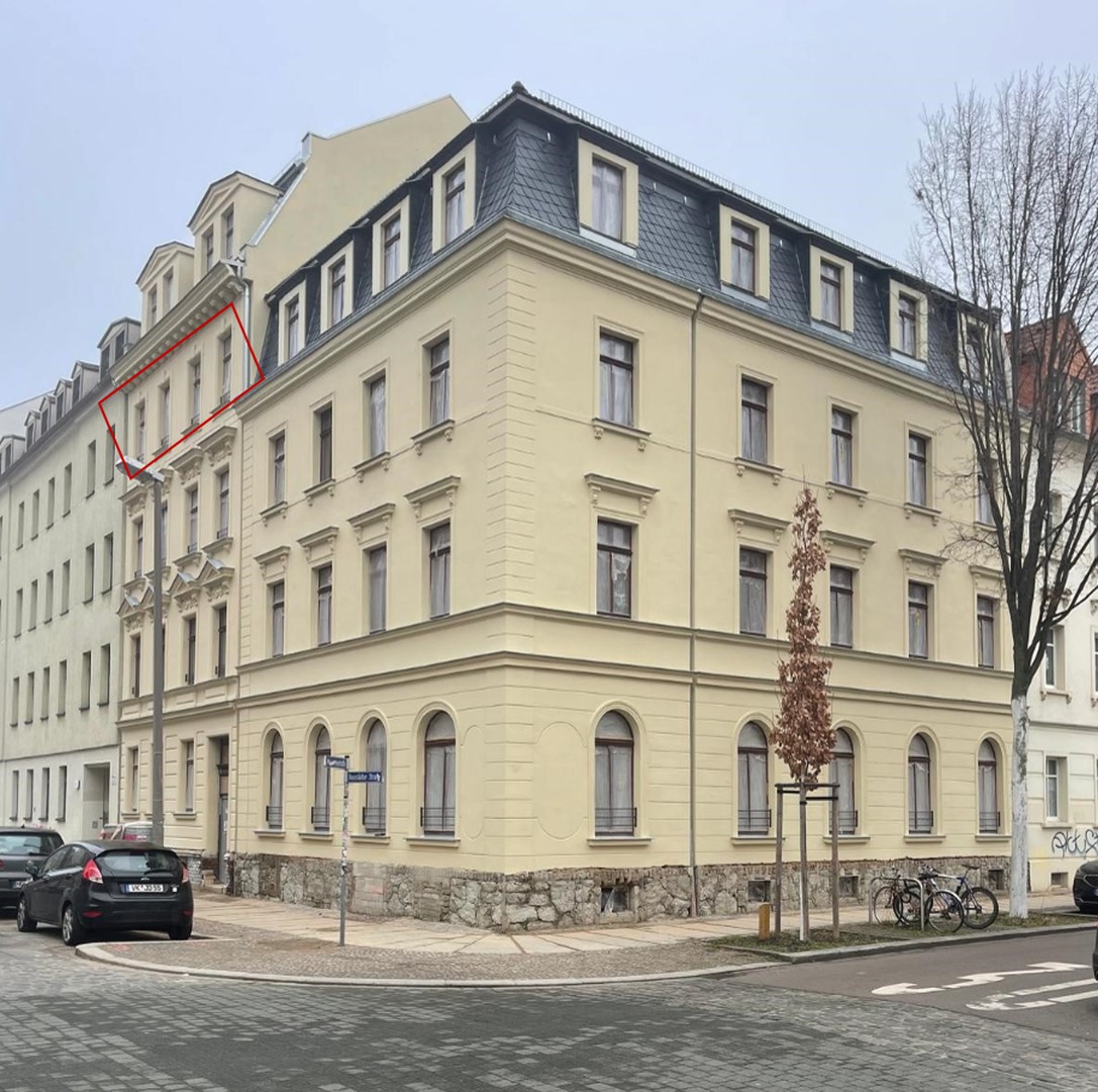 Neubau innen, historisch außen, 2-Raum WHG, gehobene Ausstattung, EBK, Balkon