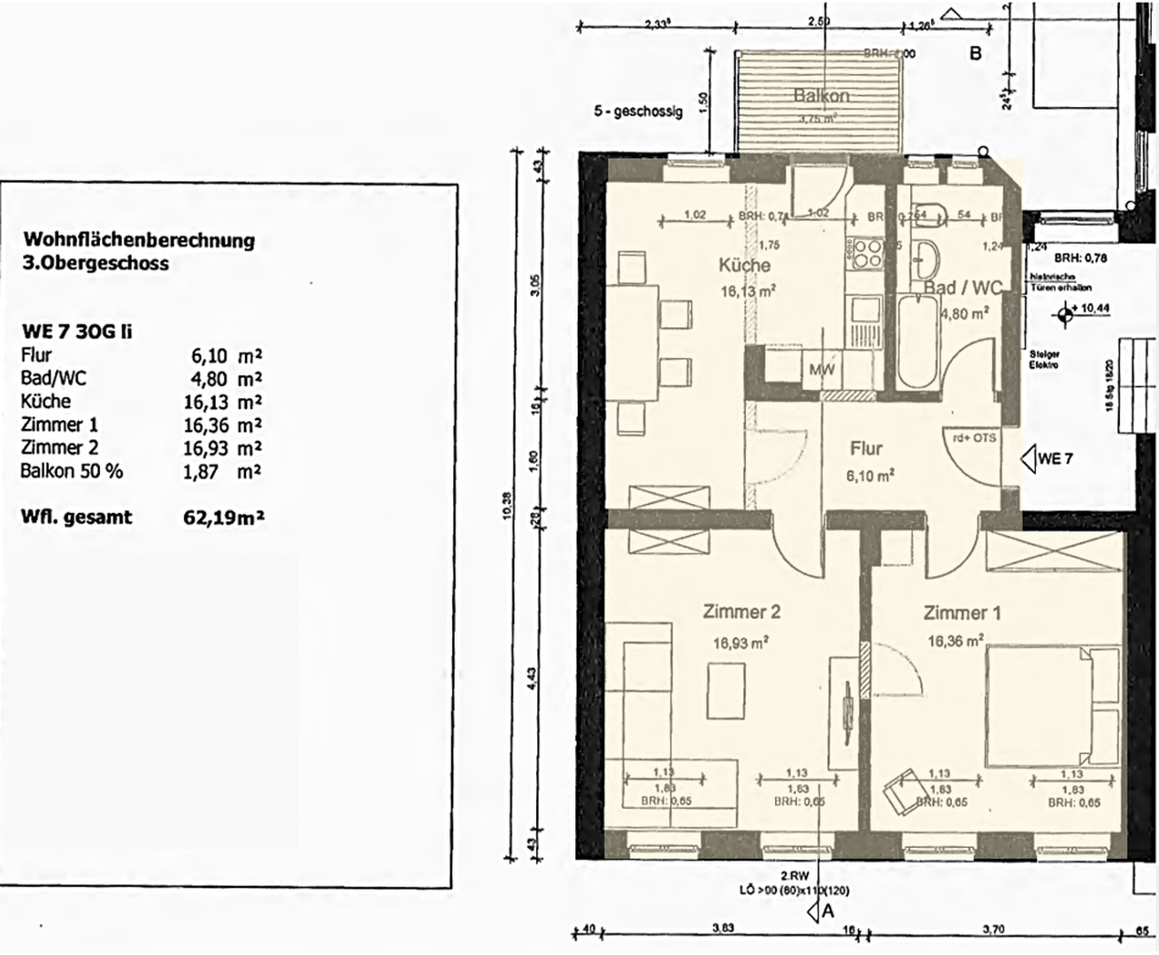 Neubau innen, historisch außen, 2-Raum WHG, gehobene Ausstattung, EBK, Balkon – Leipzig – Vorschaubild 16