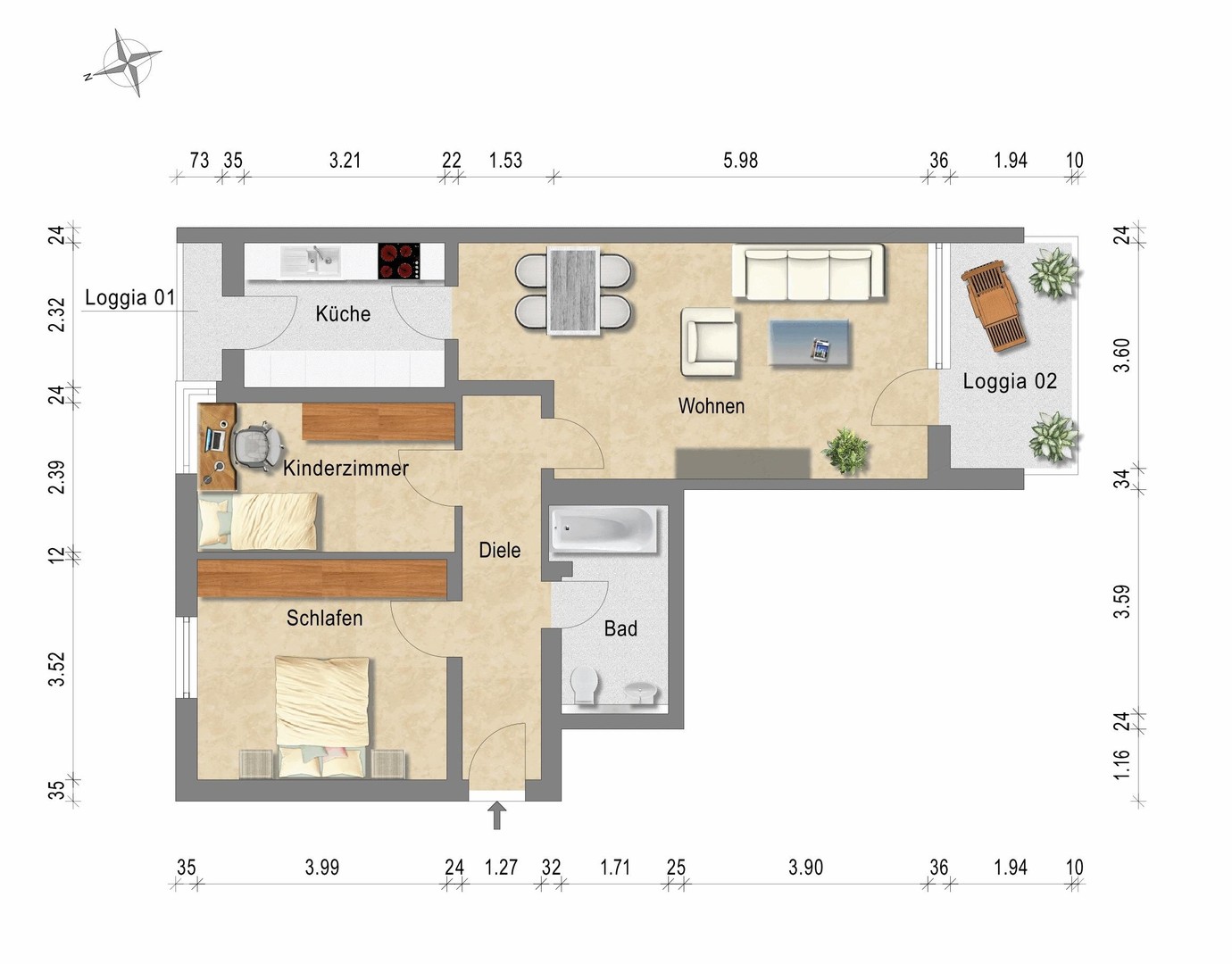 Provisionsfreie lichtdurchflutete 3-Zimmer-Wohnung in ruhiger Lage von München - Untermenzing – München – Vorschaubild 18
