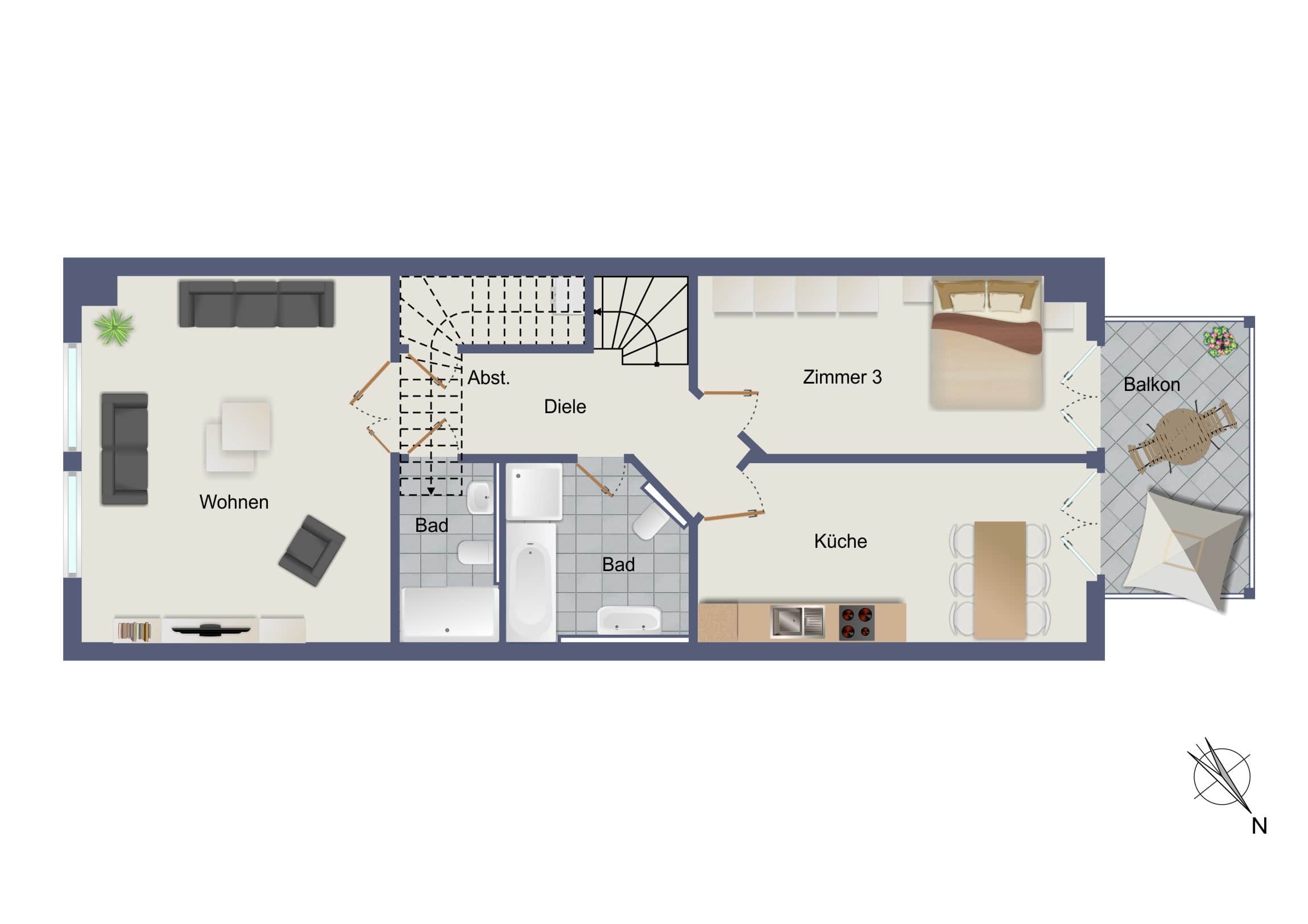 NEU: Licht, Raum und Atmosphäre: Maisonette in denkmalgeschütztem Ensemble – Leipzig – Vorschaubild 11