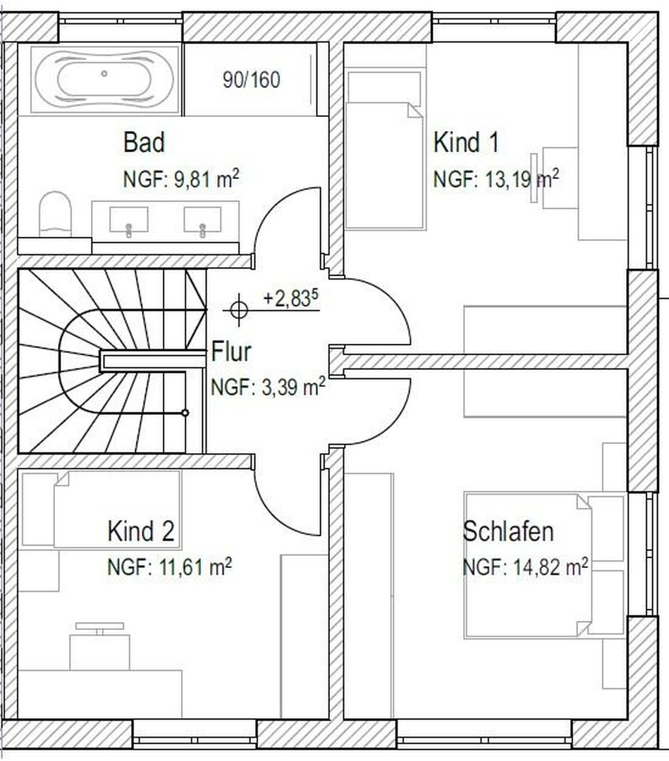 KfW 40 Doppelhaushälfte ruhige Lage an der Ammer – Weilheim i. OB – Vorschaubild 9