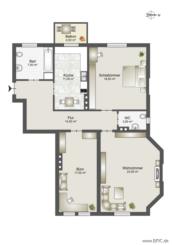 Charmante Altbauwohnung mit Balkon im Münchner Westend – München Schwanthalerhöhe – Vorschaubild 10