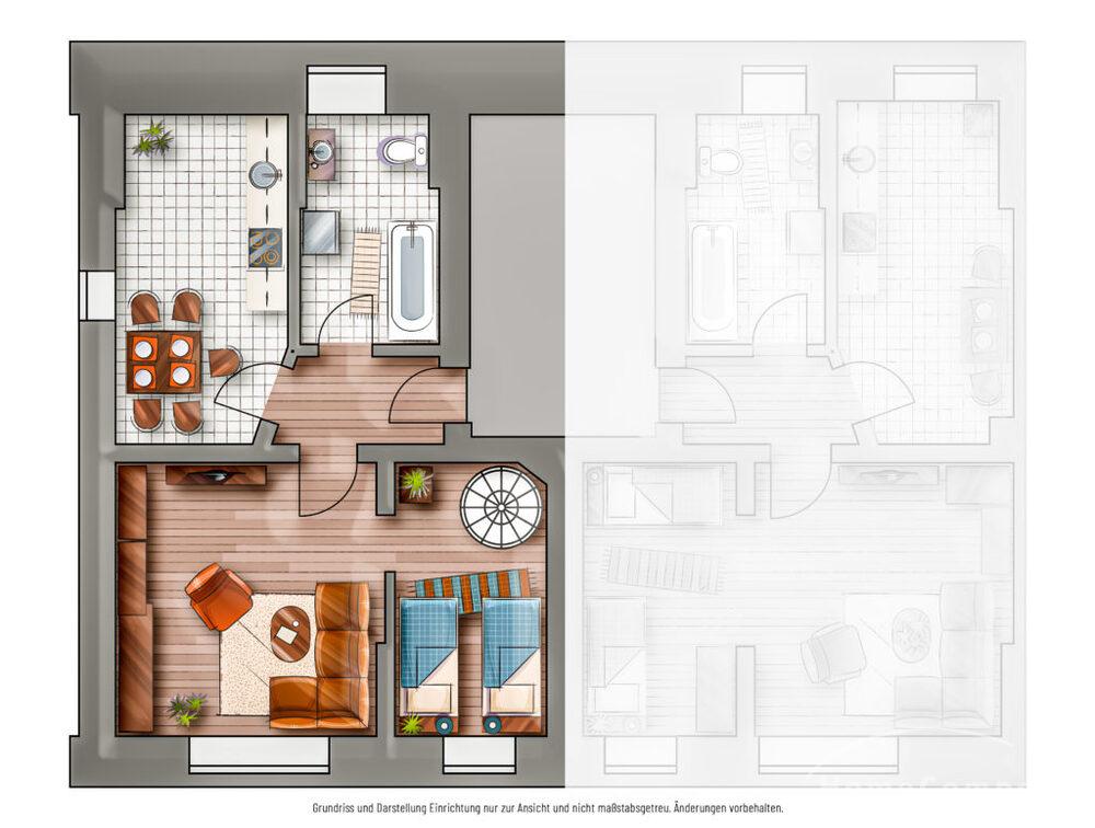 27859 HomeCompany Möbliert/Furnished 2-Zimmer Apartment in Leipzig-Lindenthal max. 3 Personen – Leipzig – Vorschaubild 9