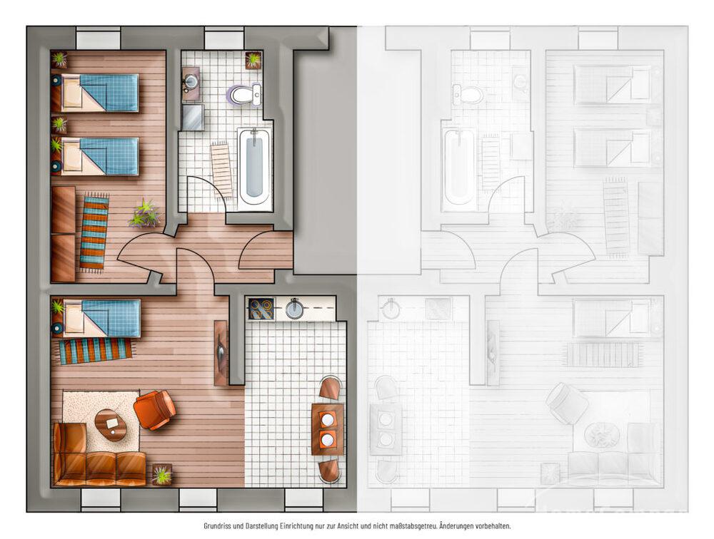 27853 HomeCompany Möbliert/Furnished 2-Zimmer Apartment in Leipzig-Lindenthal max. 3 Personen – Leipzig – Vorschaubild 7
