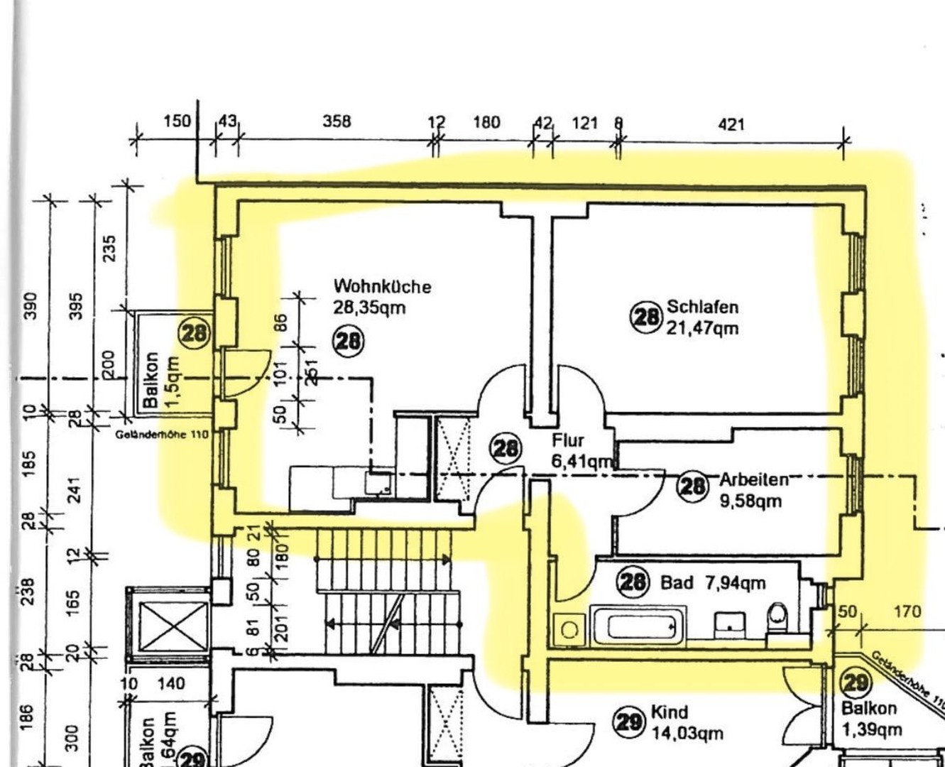 Helle 3-Zimmer-Wohnung mit Balkon & Grünblick im ruhigen Gartenhaus – Boxhagener Kiez – Berlin – Vorschaubild 22