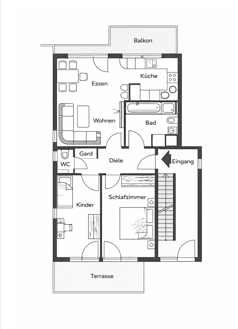 Attraktive 3-Zimmer Wohnung in ruhiger Aussichtslage von Stuttgart – Stuttgart – Vorschaubild 13
