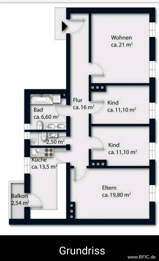 Charmante 4-Zi.-Altbauwohnung mit Fischgrätparkett, 2 Bädern, Hobbyraum nähe Hirschgarten – München – Vorschaubild 17