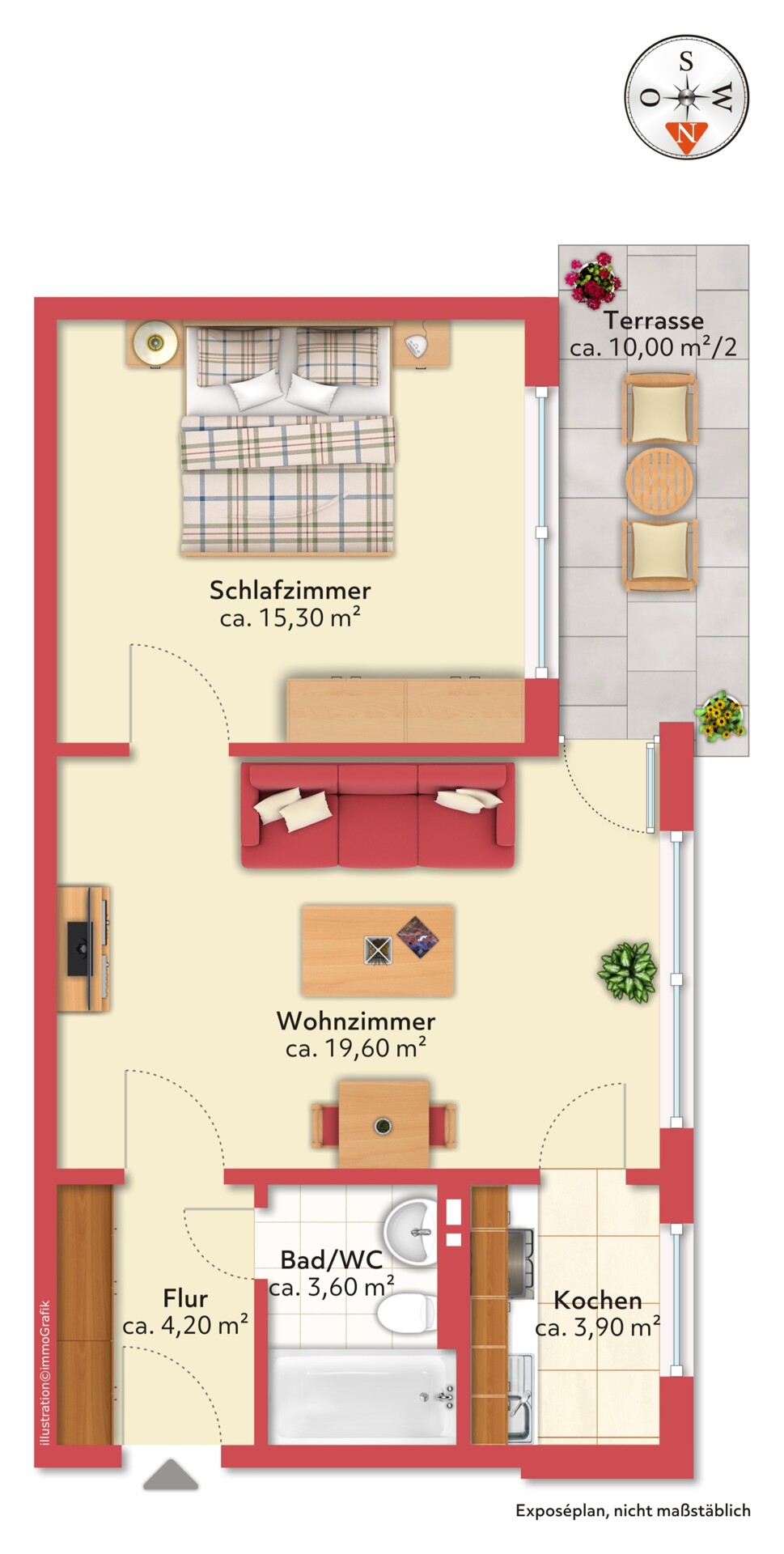 Freie, ruhige 2-Zimmer mit schöner Westterrasse - Besichtigung nach Vereinbarung – München Aubing – Vorschaubild 17