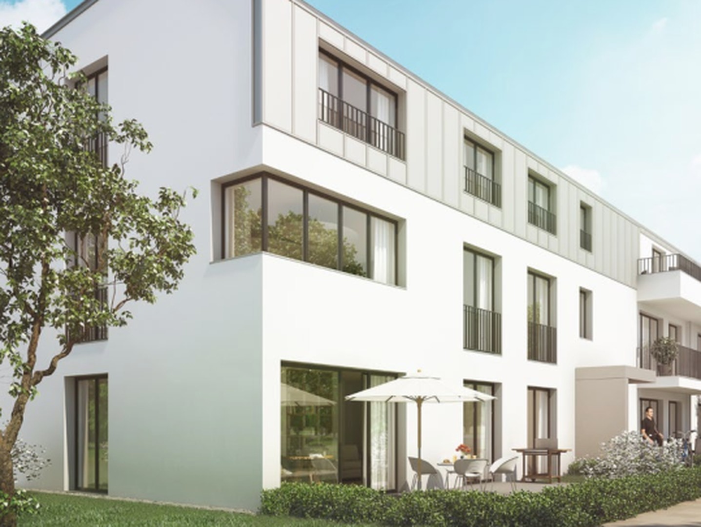 Neubau‑3‑Zimmer‑Wohnung in ruhiger Lage mit 2 Bädern und Süd-Loggia