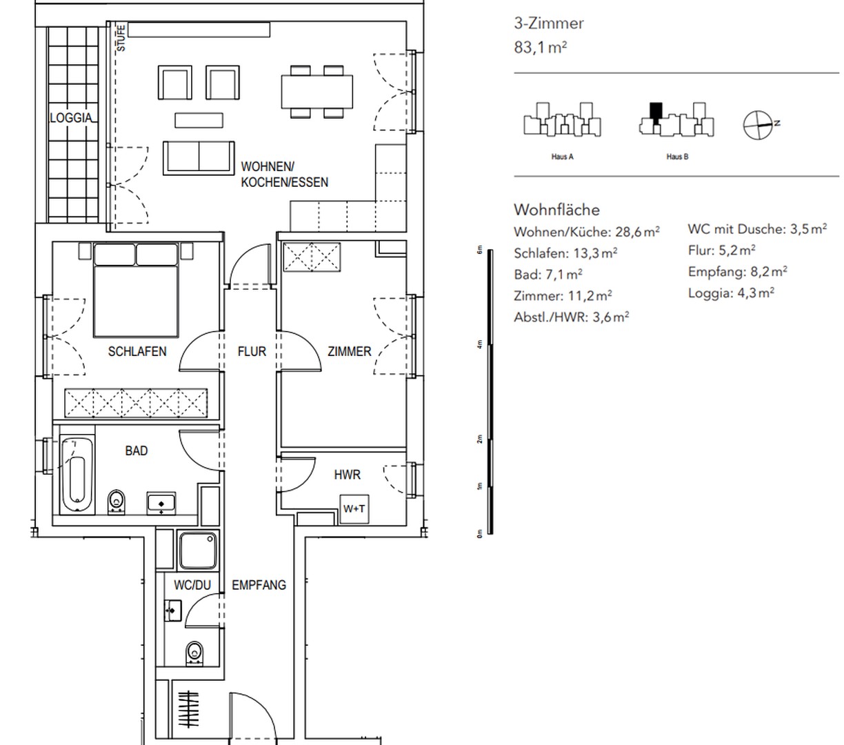 Neubau‑3‑Zimmer‑Wohnung in ruhiger Lage mit 2 Bädern und Süd-Loggia – Berlin – Vorschaubild 19