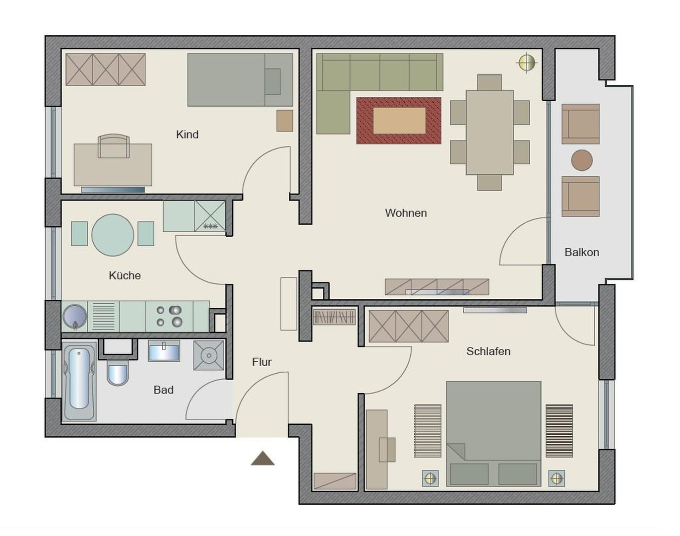 3 Zimmer Wohnung Balkon Einbauküche Erstbezug nach Sanierung – Darmstadt – Vorschaubild 21