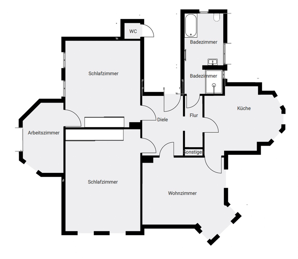 Stilvolle Altbauwohnung nach Kernsanierung | 3,5 Zimmer im Hochparterre – Norhteim – Vorschaubild 11