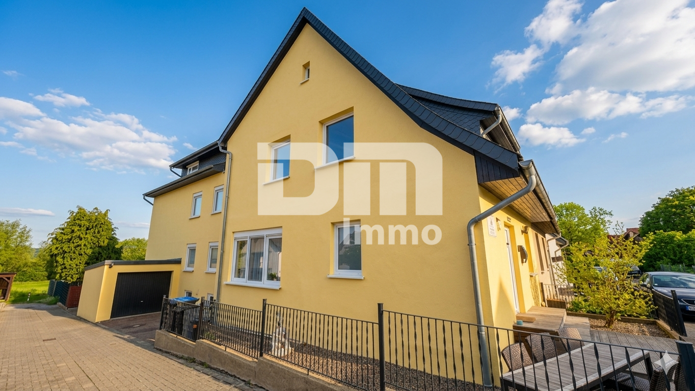 Vielseitiges Immobilien-Ensemble mit 2 modernisierten Haushälften + Carport und Garten/Terrasse