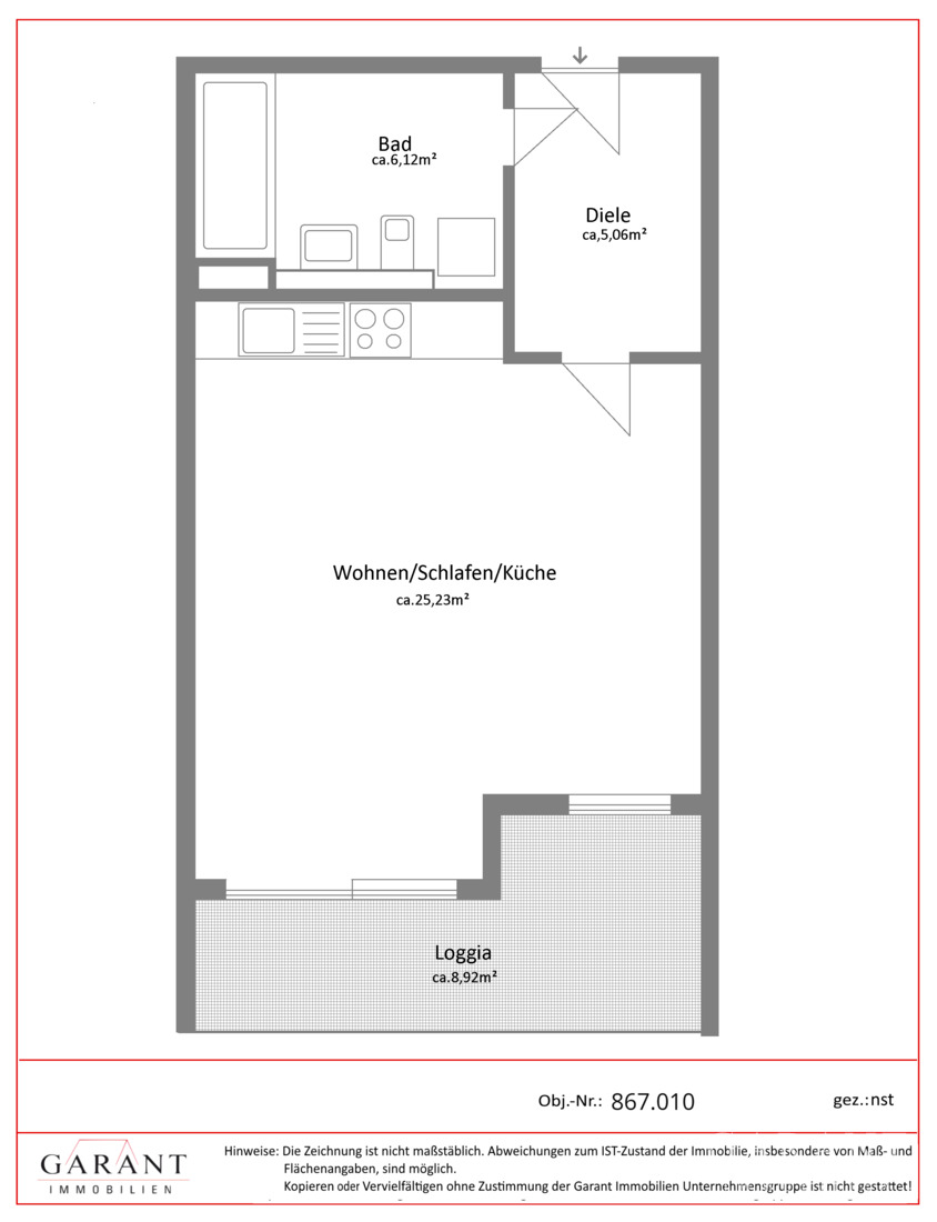 Moderne 1 Zimmer-Wohnung mit Loggia im beliebten München-Obersendling – München – Vorschaubild 13
