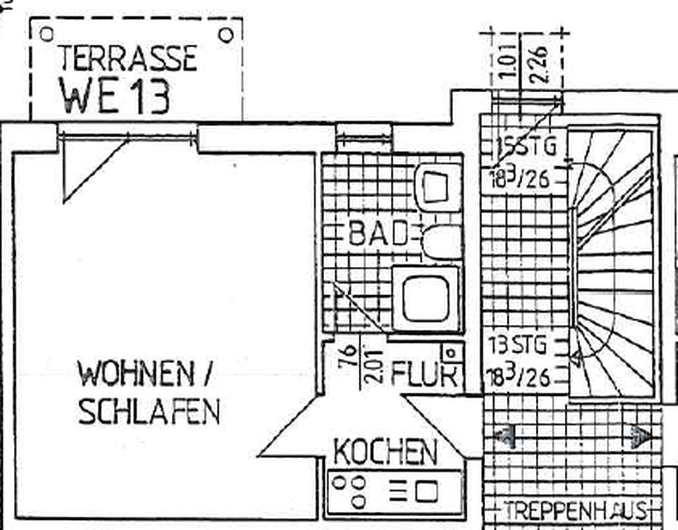 Frisch renovierte & voll möblierte 1-Zimmer-Wohnung mit Terrasse in Lehrte-Hämelerwald – Lehrte-Hämelerwald – Vorschaubild 5