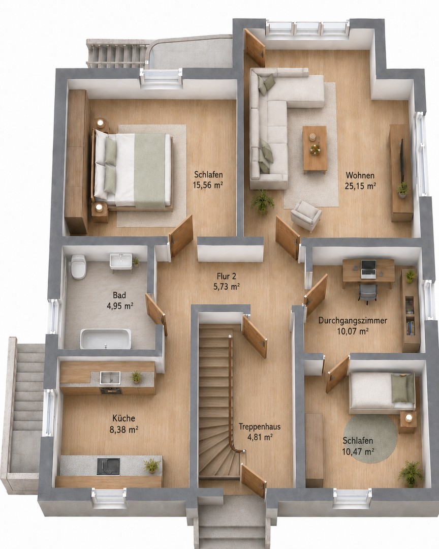 Familienfreunliche 4-Zimmer Wohnung im Erdgeschoss in Hildesheim - Himmelsthür – Hildesheim – Vorschaubild 17