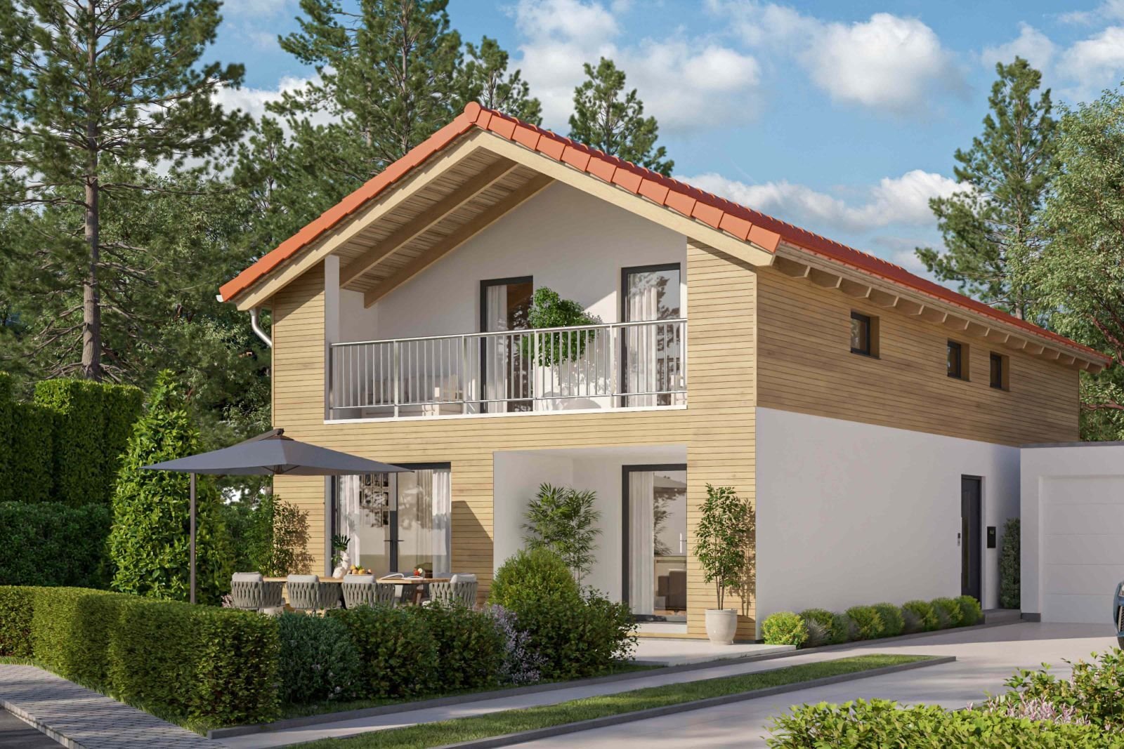 Ihr modernes Fertighaus mit Holzfassade von STREIF