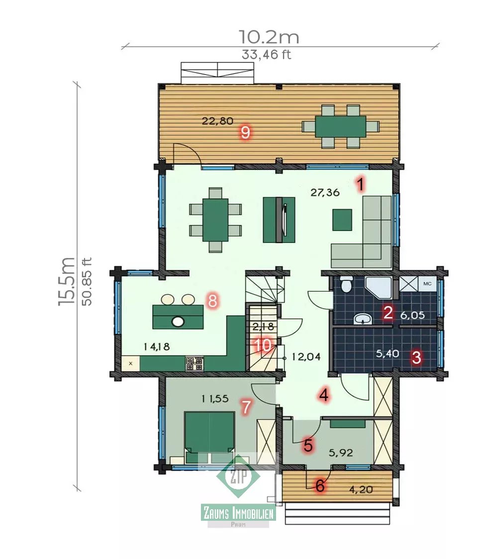 Wood Prefabricated home "Jersey" – Prüm – Vorschaubild 6