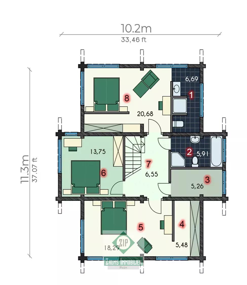 Wood Prefabricated home "Jersey" – Prüm – Vorschaubild 7