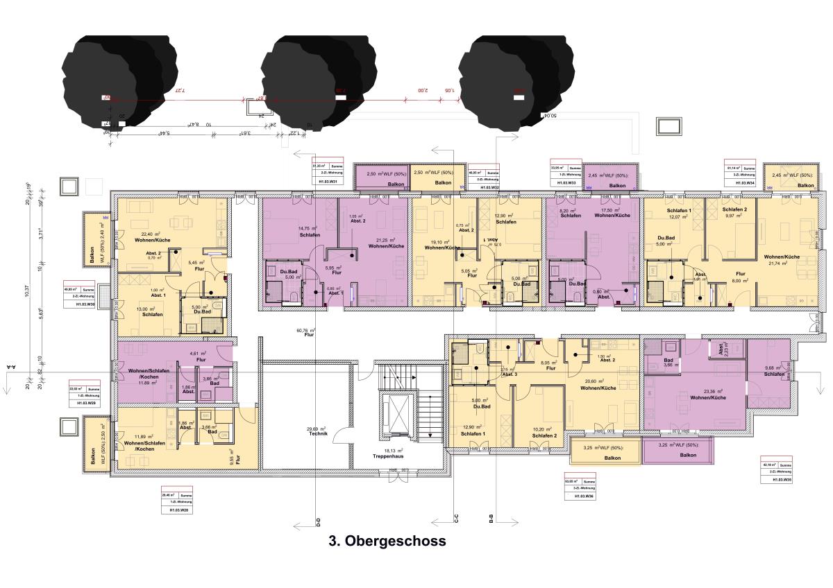 Helle Penthousewohnung mit großen Dachterrassen im KFW 40 QNG Energiesparhaus – Trier – Vorschaubild 4